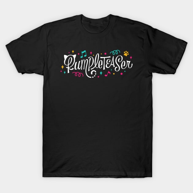 Rumpleteaser Logo with Colors and Shapes T-Shirt by Rumpleteaser